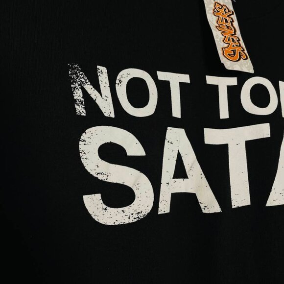 Spencer’s “Not Today Satan” Graphic Tee Black Cotton Statement Shirt Size Large - Picture 4 of 9